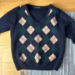 Argyle V neck Brandy Melville Sweater